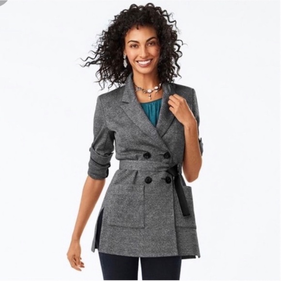 Cabi ‘Bond’ Black & White Belted Blazer Size Small - Picture 2 of 16